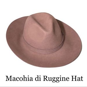 ⭐️HP! Wool Hat by Macohia di Ruggine Pinkish Tan Wool Cowboy Style Hat